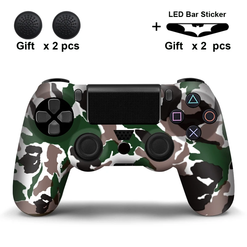 Camo Balck Мягкий силиконовый резиновый кожаный чехол, гелевый защитный чехол для Playstation 4 для PS4 контроллера, камуфляжный стиль - Цвет: Camo Balck