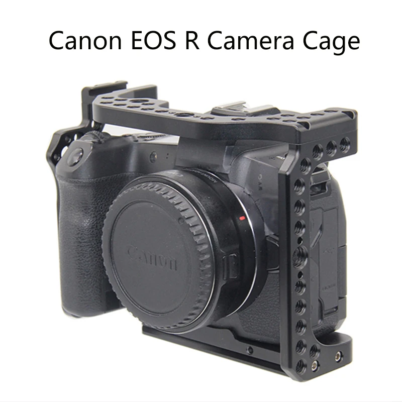Профессиональная клетка для камеры Canon EOS R с Coldshoe 3/8 1/4 резьбовые отверстия Arca Swiss
