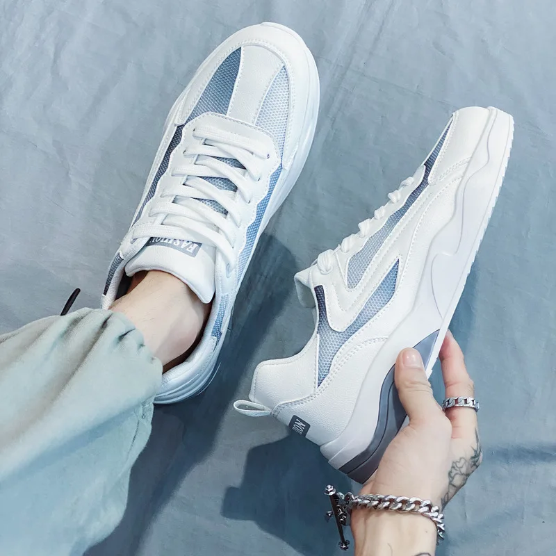 

Gradient Colorful Shoes For Mens Autumn New Board Shoes Breathable Mesh Men's shoes Fashion Trend Outdoor Casual PU Sports Shoes