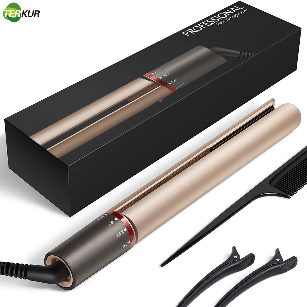 Alisador de Cabelo Ferro para o Estilo do Cabelo Ferro para Todos os Tipos de Cabelo Presentes de Aniversário 2 em 1 Profissional Liso Turmalina Cerâmica Plana