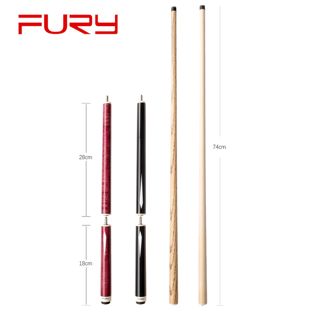 FURY JPS 3 Pieces Billiard Jump Cue Stick Ash Maple Shaft 13.8mm H5 Green Glass Fiber Tip 120cm Billar Cue Kit for Athlete images - 6