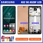 Оригинальный экран 6,5 дюйма для Samsung Galaxy A52, зеркальный ЖК-дисплей, сенсорный экран, дигитайзер, Запчасти для Samsung A526B A526F A526FDS LCD