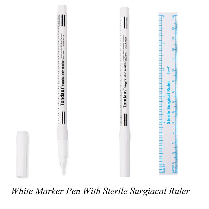 Белая гелевая ручка с очень тонкой точкой хирургические наконечники маркеры