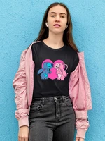 stitch and angel kiss love tshirt sweet style girly instagram clothes black tops disney t shirts women fashion streetware