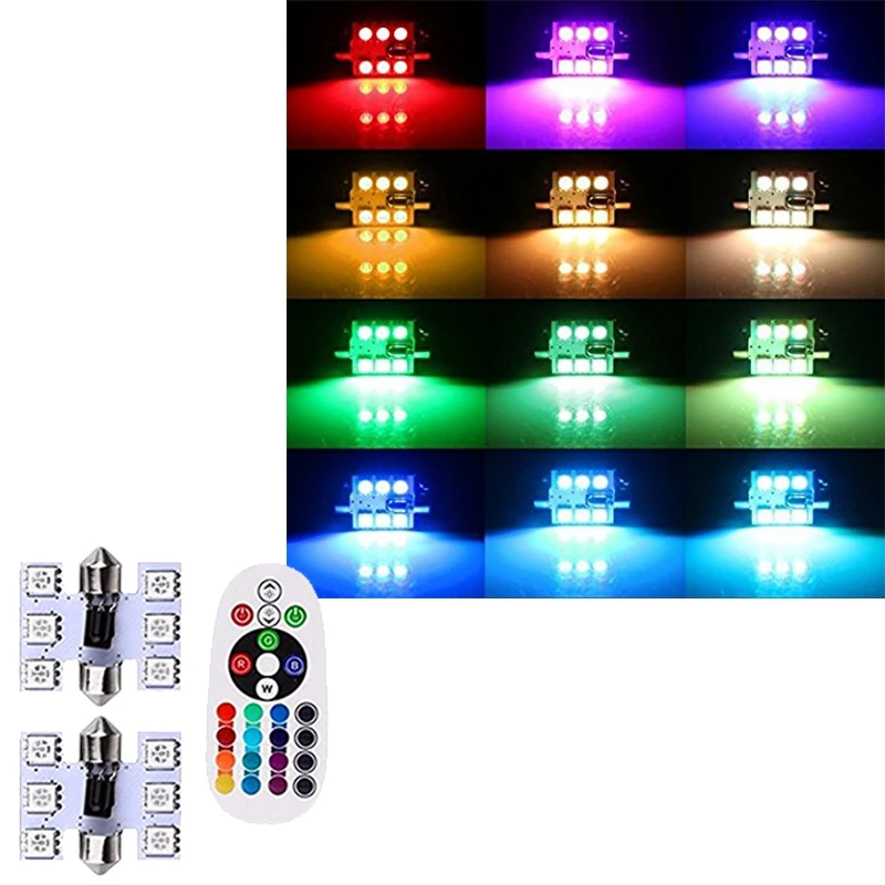 9 Цвета 39 мм (1 53 дюйма) 6 SMD красочный 5050 RGB светодиодный светодиодных Трубчатых
