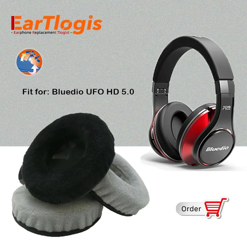 EarTlogis бархат Запасные подушечки для Bluedio U UFO HD Bluetooth 5 0 стер гарнитура Запчасти наушник крышка Подушка