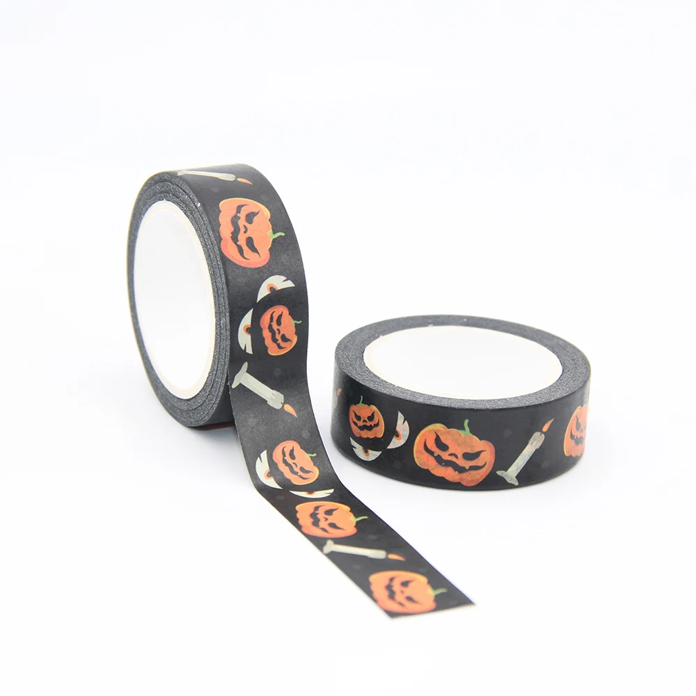 

NEW 1PC 15MM*10M Halloween Pumpkin Ghost Candle Washi Tape DIY Scrapbooking Paper Photo Album Adhesive Masking Tape