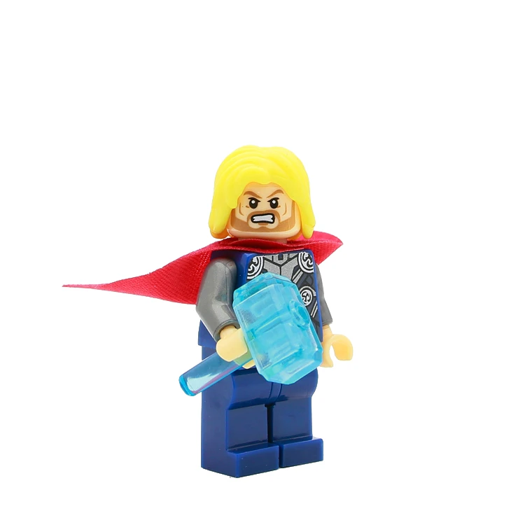 SingleSale Тор одинсон с хрустальным молотком Локи minifig Marvel Супергерои Мстители