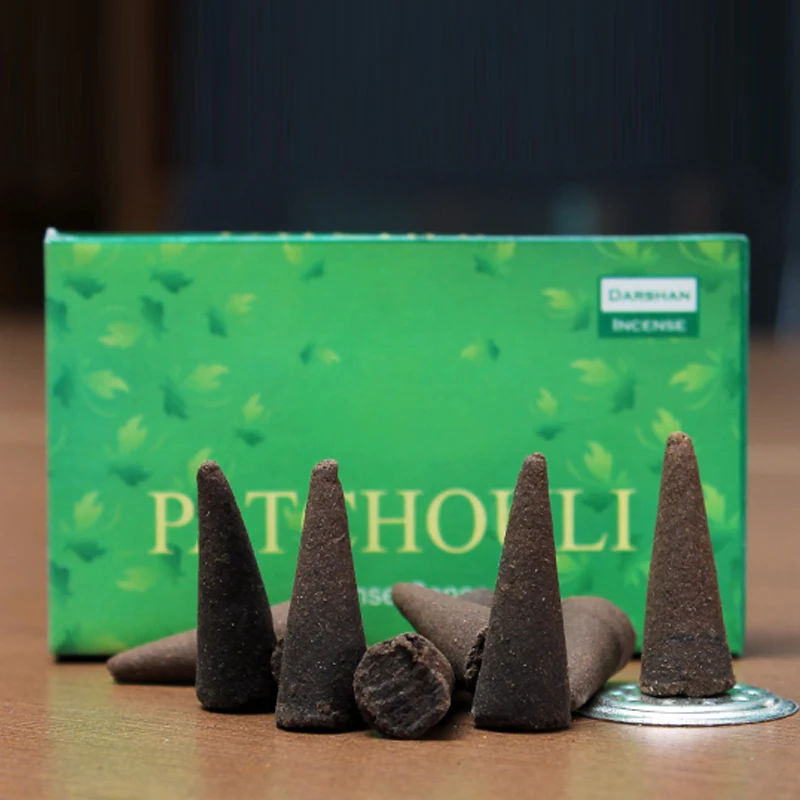 Пачули Индия Ладан шишек ручной работы Frank Oodh башня s + металл держатель 10 шт./кор.