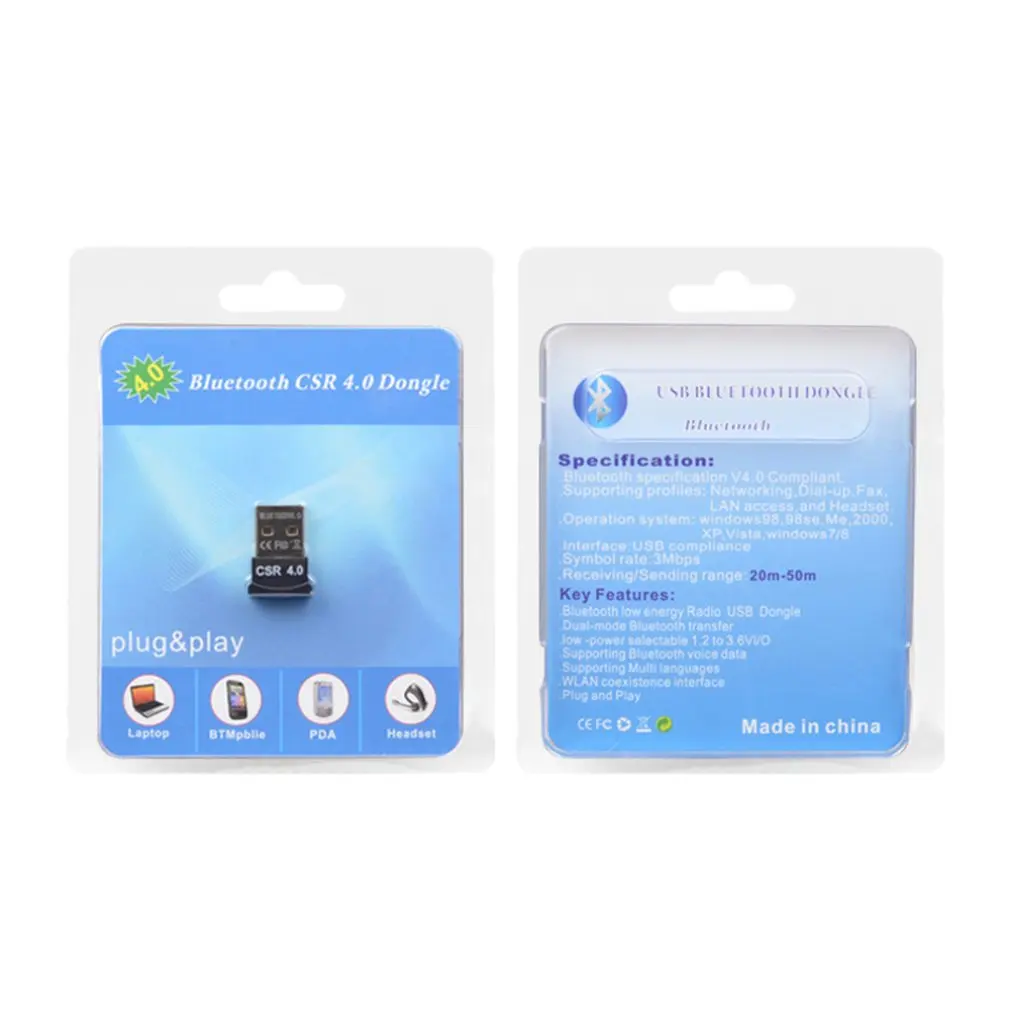 Usb Bluetooth адаптер 4 0 аудио приемник CSR4.0 Поддержка win8/10 |