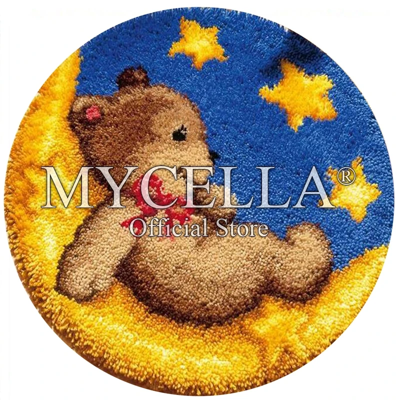 

Latch hook rug kits DIY Embroidery Carpet Star bear Dimension Print Thread Crochet Arts Living Room Chair DIY Embroidery Carpet