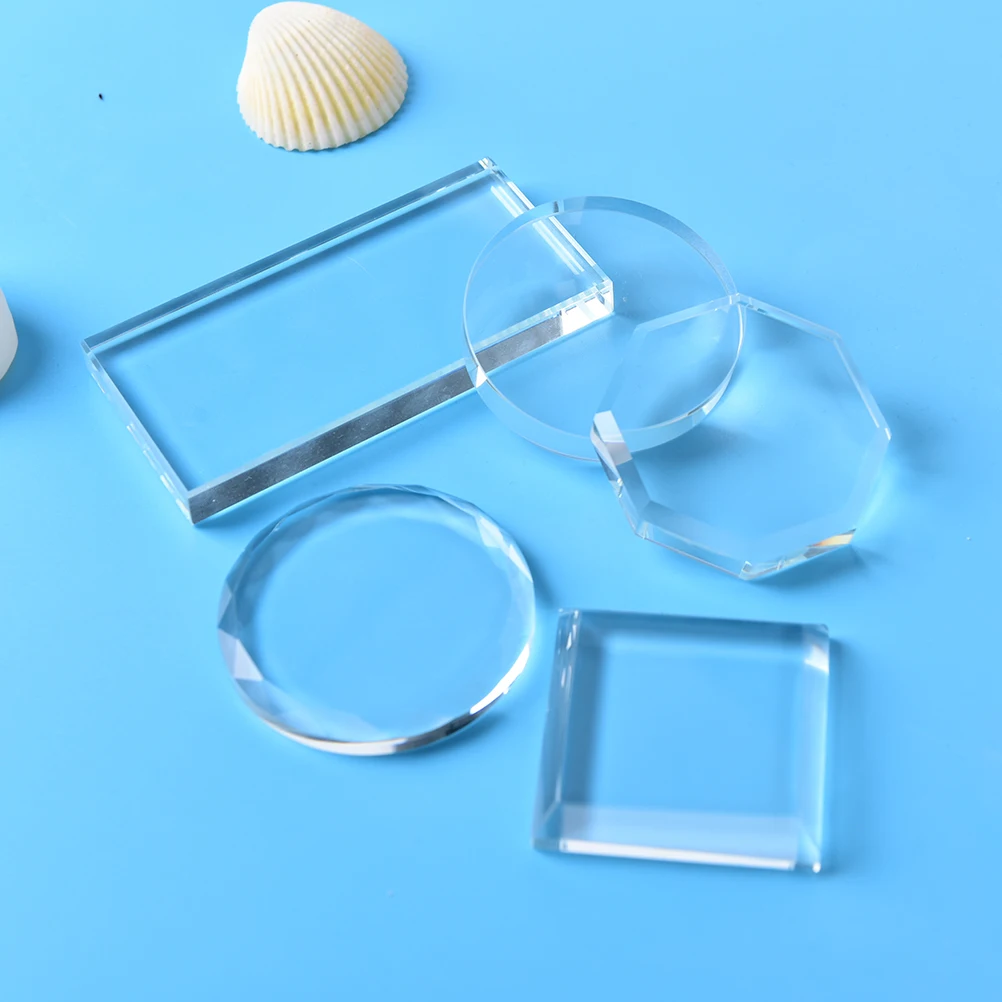 1 шт. прозрачная стеклянная пигментная краска палитра смешивающая лопатка