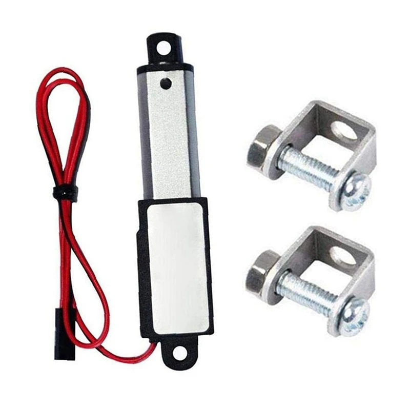 

Small Electric Linear Actuator DC12V Electric Putter Troke Length 50mm 90N Thrust Speed 9.5mm/S with Mounting Brackets
