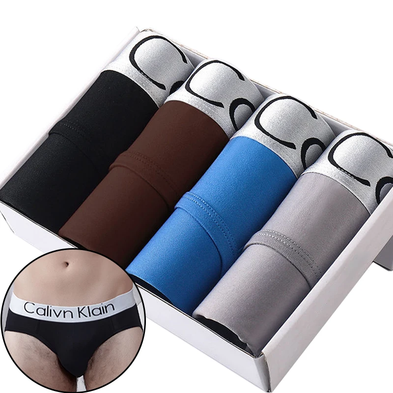 

3/4pcs/lot Calivn Klain Men Briefs Letter Mens Underwear Modal Man Underpants Male Panties U Convex Pouch Slip Homme Shorts 2022