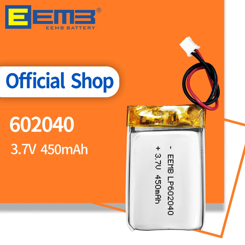 Литий-полимерная аккумуляторная батарея EEMB 602040 3 7 в 450 мАч для GPS-навигатора MP5
