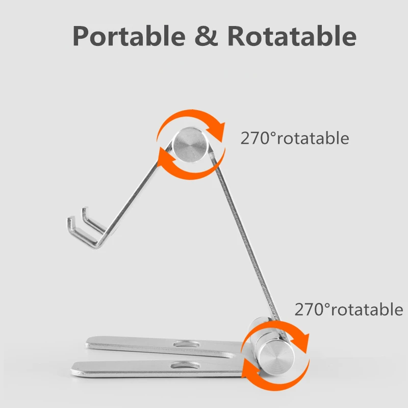 Rotatable Aluminum Alloy Tablet Holder For Ipad Air 1/2 Mini 1/2/3/4 Pro 9.7 10.5 12.9 Foldable Cell Phone Stand | Электроника