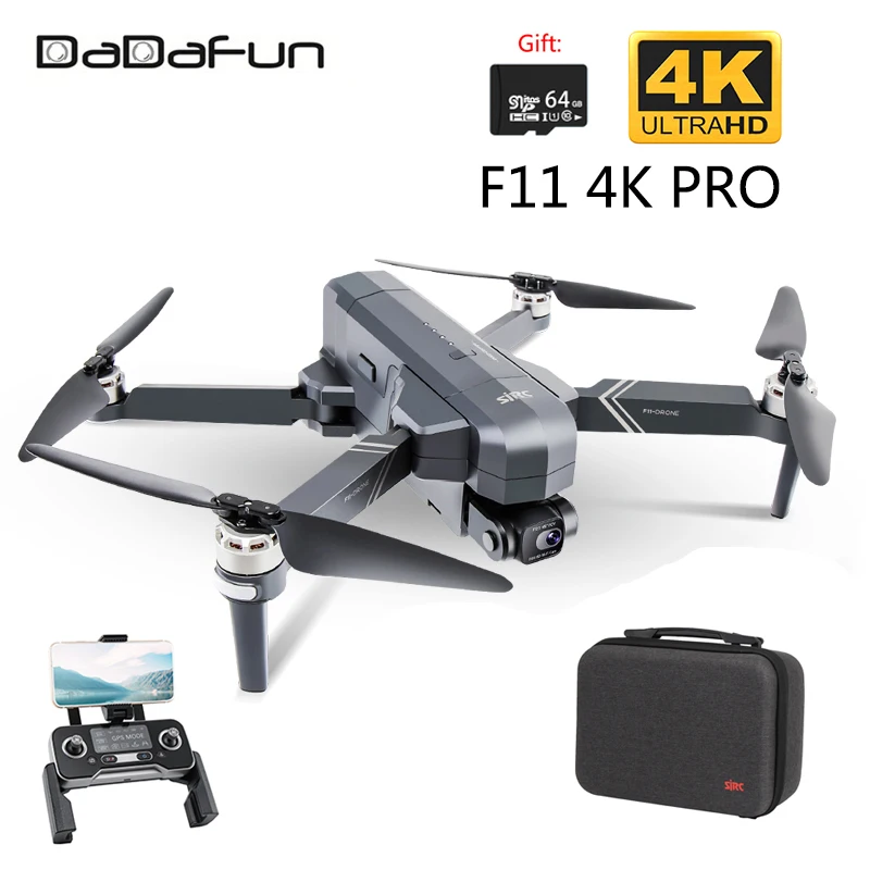 2021 Новый F11 4K PRO Drone профессиональный HD камеральные безщеточный Квадрокоптер с
