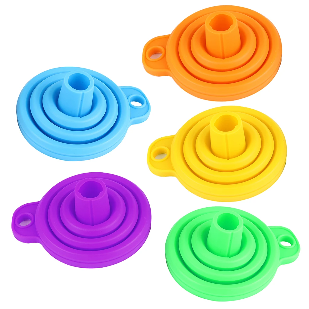 

Folding Silicon Funnel Collapsible Heat Resistant Kitchen Tool DIY
