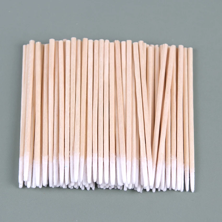 100 шт Деревянные ватные палочки для наращивания ресниц инструменты ухода за