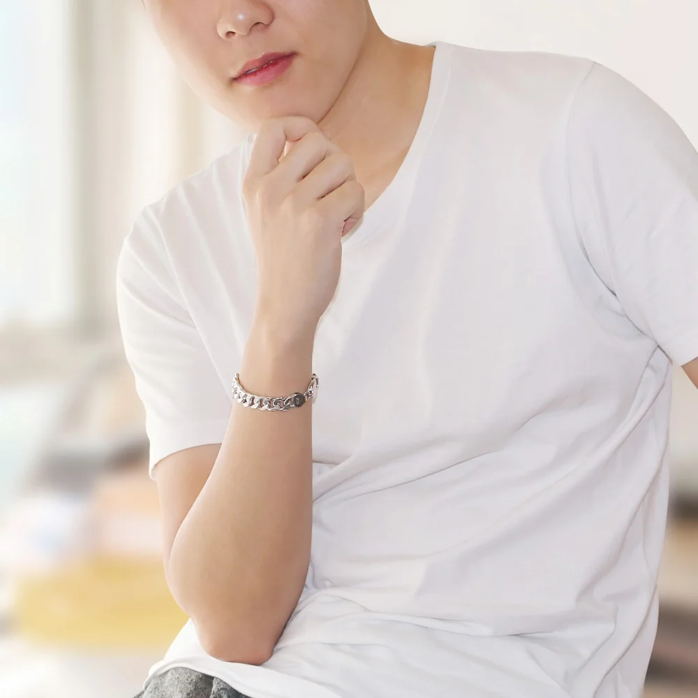 Оптовая продажа модные ювелирные изделия серебряный браслет мужской оптовая из