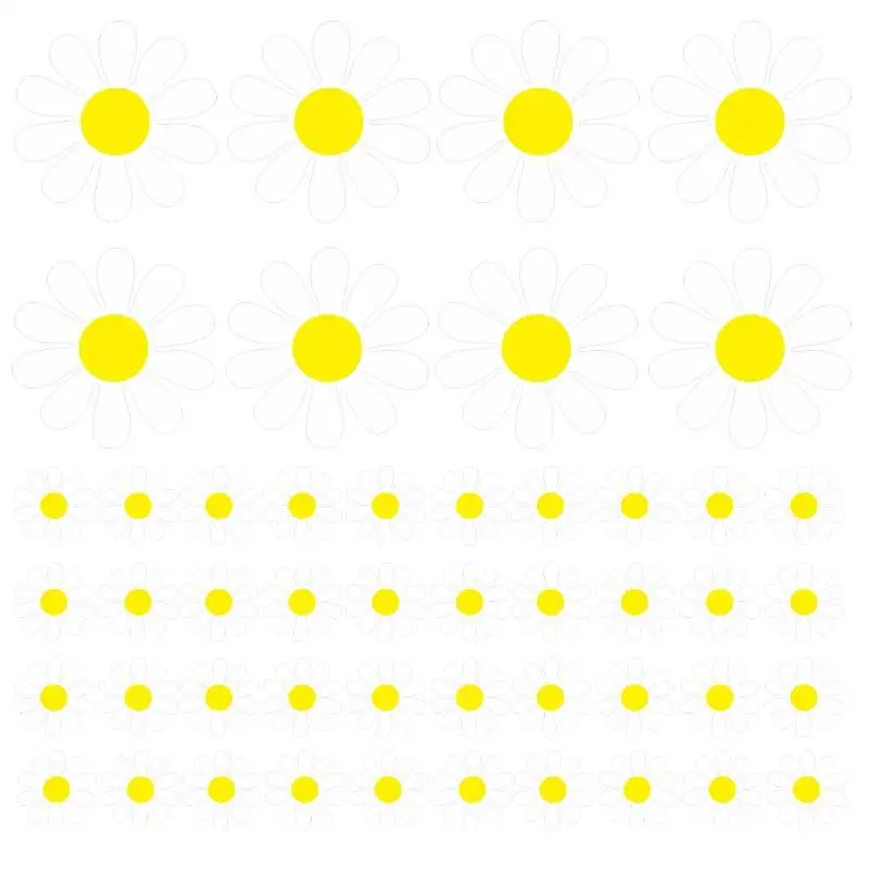 48 шт маргаритки персонализированные наклейки для автомобиля из ПВХ Авто