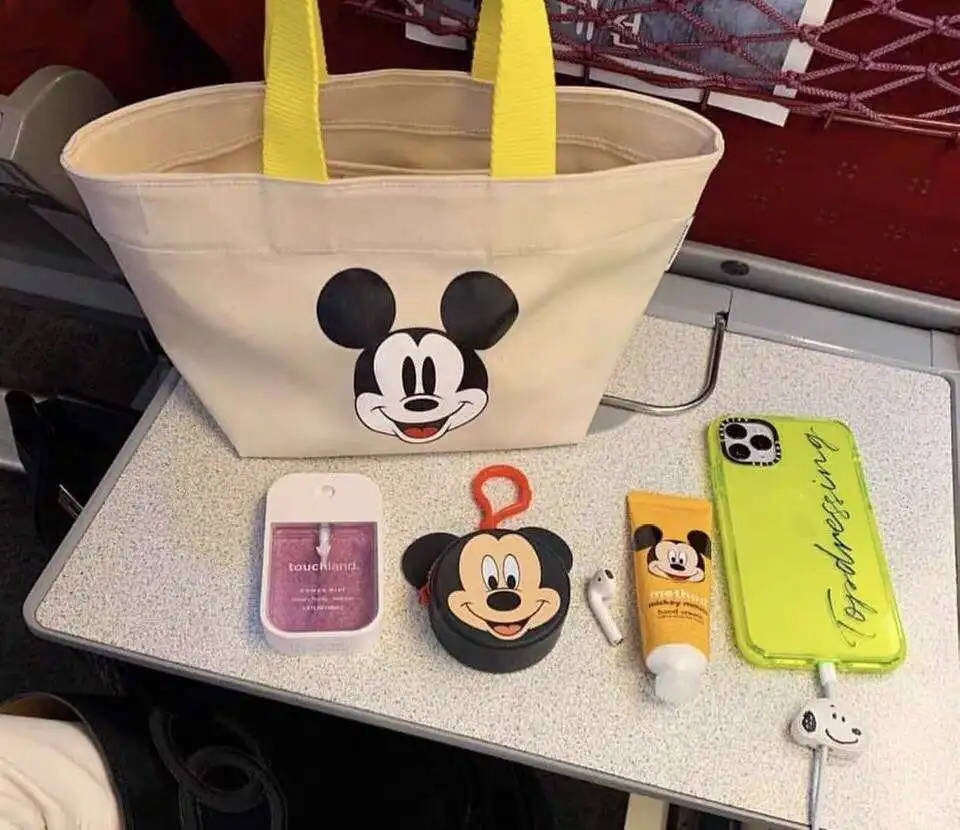 Детская Холщовая Сумка Disney с мультяшным Микки Маусом для женщин Повседневная