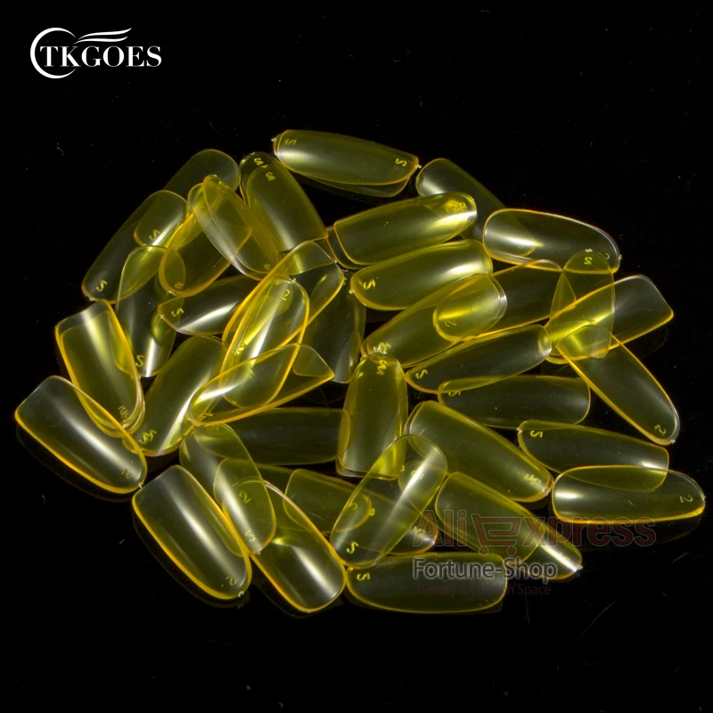 TKGOES 500 шт. овальные накладные ногти французские акриловые искусственные