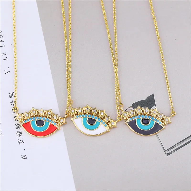 Ожерелье-Чокеры JUWANG винтажное ожерелье с радужными турецкими глазами кулоном