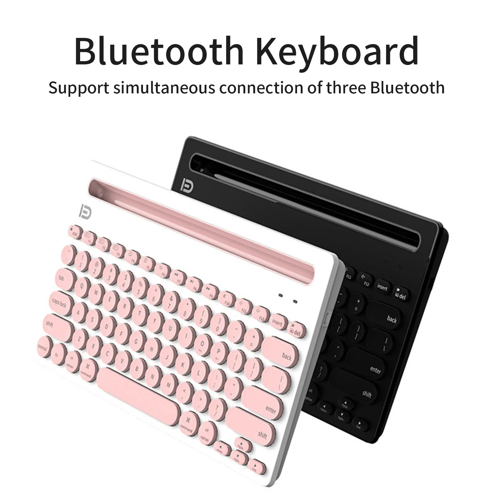 

Перезаряжаемая Беспроводная Bluetooth клавиатура для нескольких устройств, планшетный ПК, портативный ультратонкий для Windows, Android, Ios #3