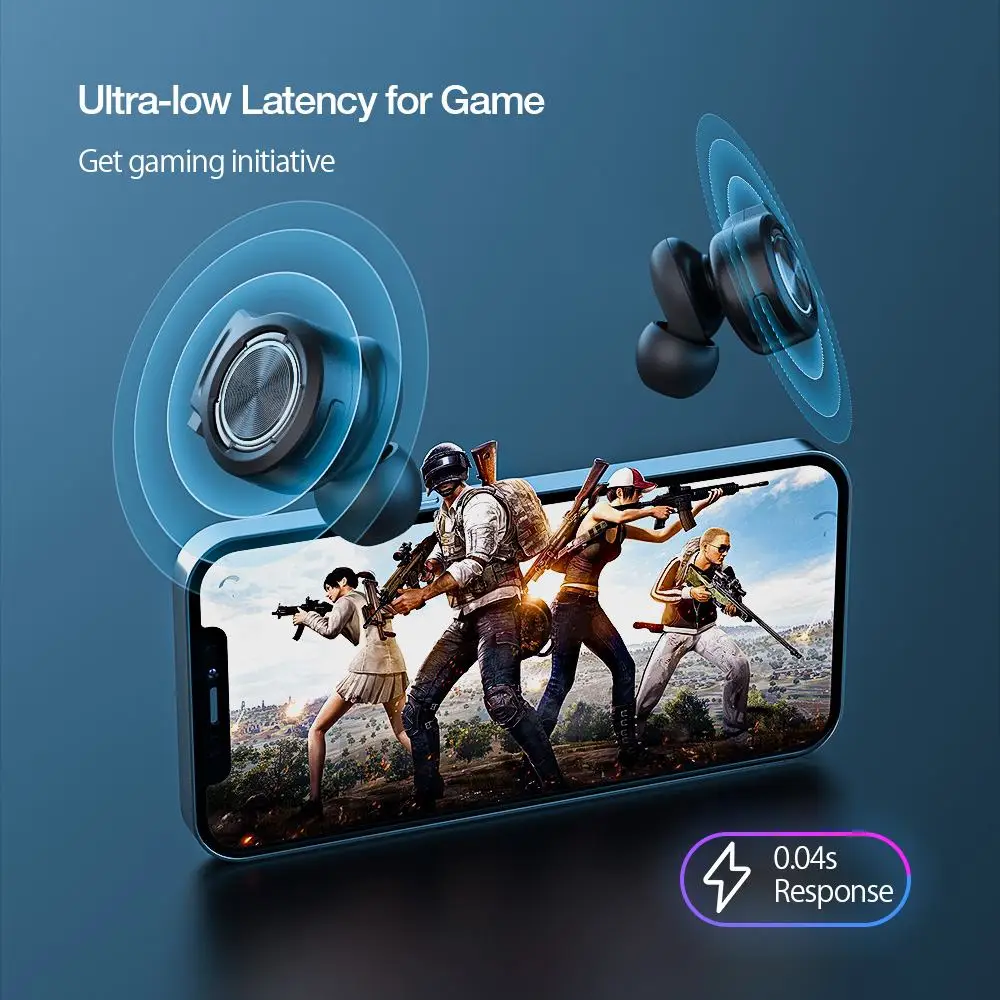 Bluetooth-наушники BlitzWolf BW-FLB3 TWS с RGB подсветкой со съемным микрофоном | Электроника