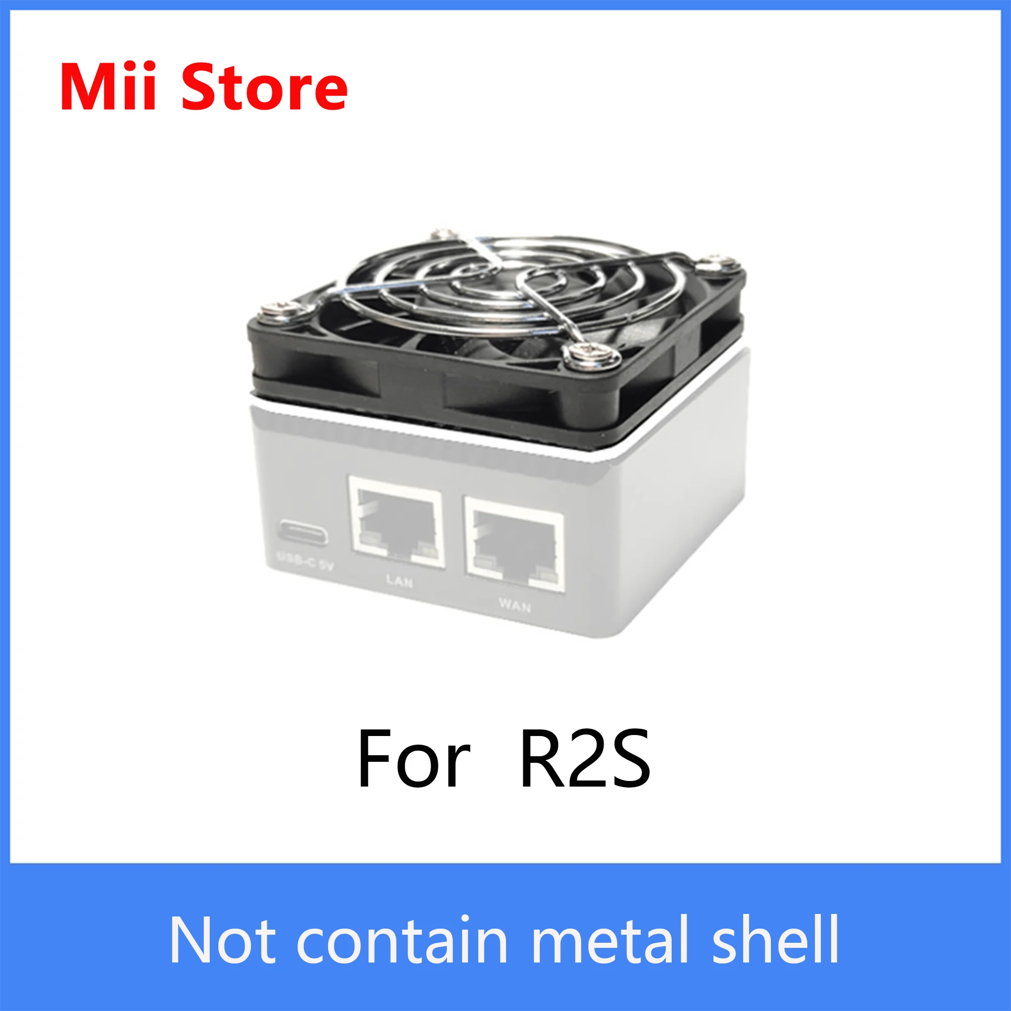 NanoPi R2S metal shell with cooling fan cooling aluminum alloy shell motherboard aluminum alloy protective shell accessories