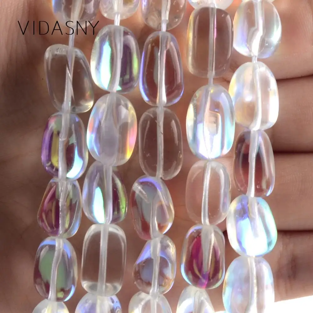 

Natural Smooth White Irregular Austrian Crystal Beads For Jewelry Making 9*13mm Charm Spacer Beads DIY Necklace Bracelet 15"