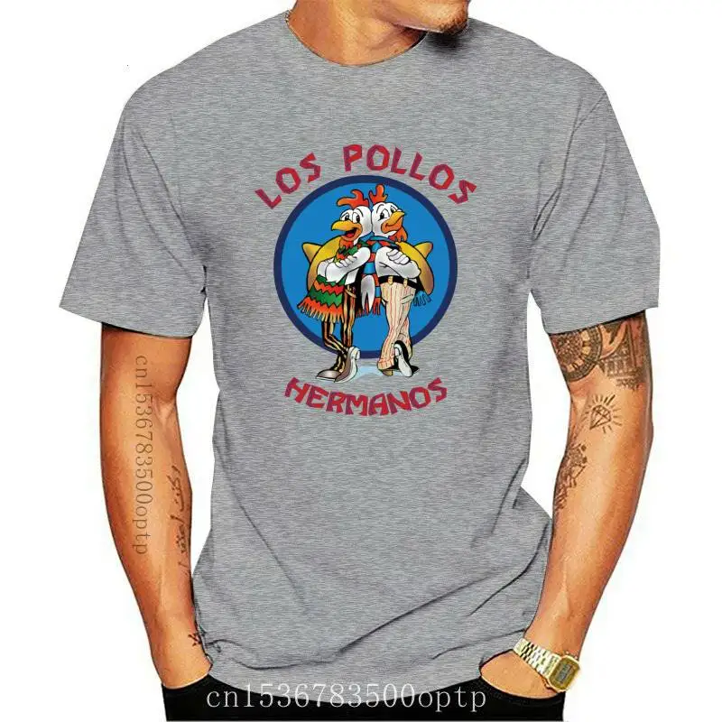 

New 2021 LO0111A short sleeve loose men T shirt casual o-neck summer men Tshirt los pollos print men T-shirt pthd