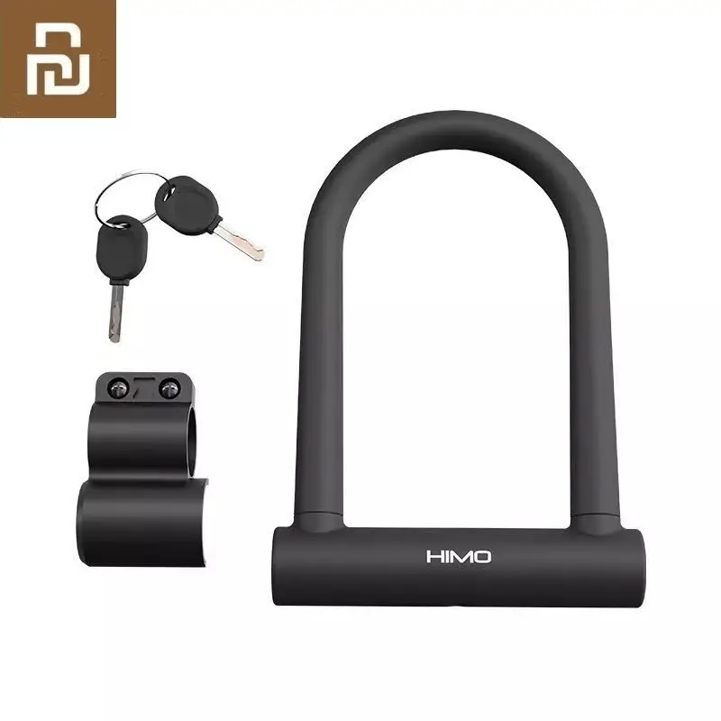 

Himo double open U-shaped lock high-strength alloy steel blade structure solid lock body silicone sheath anti-theft lock