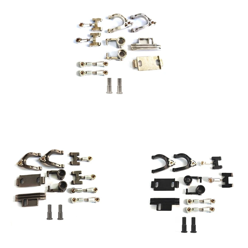 

D12 Upper Lower Swing Arm Steering Cup Knuckle Hex Adapter Accessories Set for WPL D12 RC Car Upgrades Parts