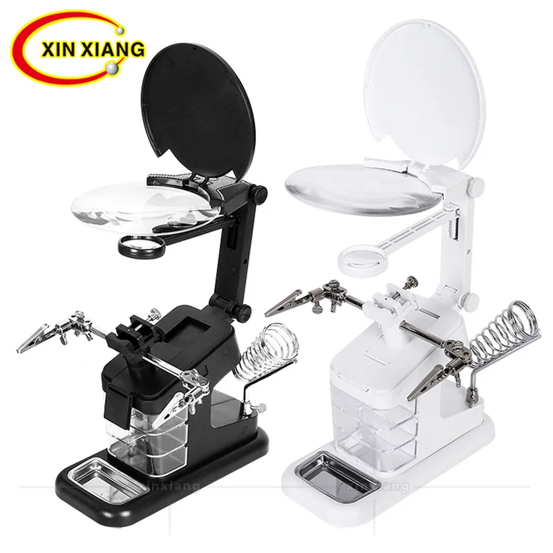 Настольная лупа 2 светодиодный сварочный инструмент светильник 3 ручная пайка