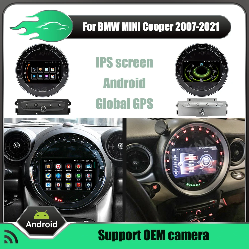 

Мультимедийный плеер на Android, автомобильное радио с экраном для BMW Mini Cooper 2011-2021, Автомобильный GPS, DVD, автомобильный стереоприемник, сенсорный экран