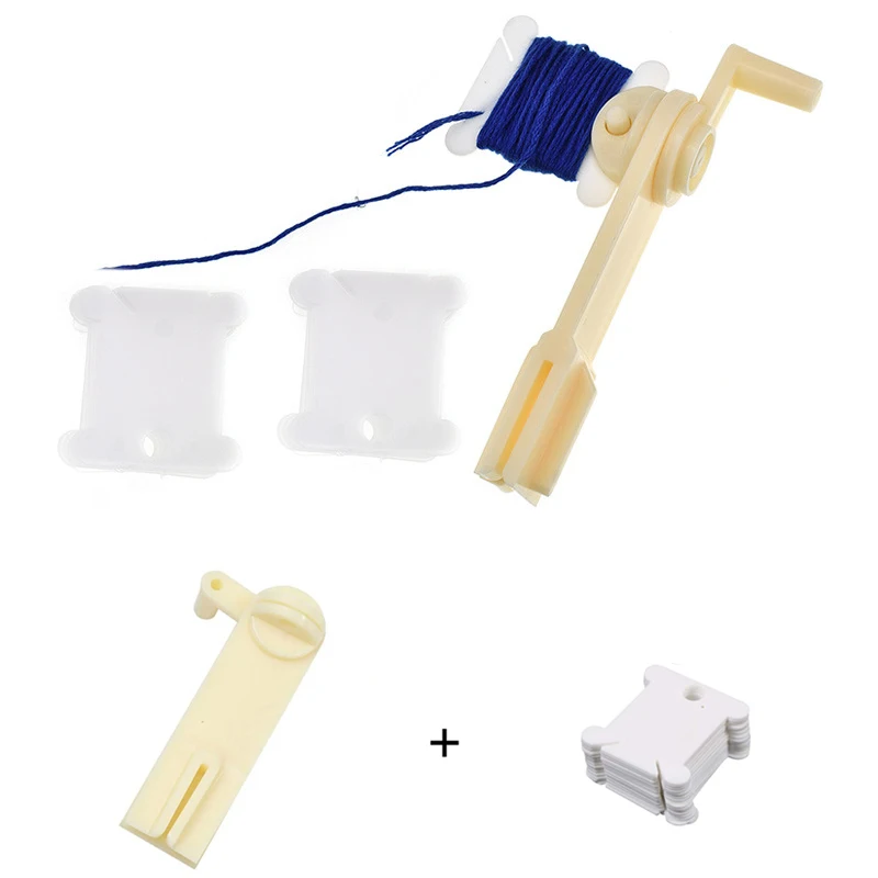 Cross-Stitch Card with Floss Bobbin Winder Plastic Floss Bobbin Thread Holder DIY Embroidery Floss Organizer Fast Storage Holder images - 6