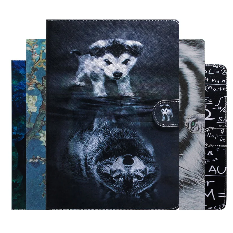 Чехол из искусственной кожи с 3d рисунком собаки и волка для Apple iPad 7 10 2 2019 умный