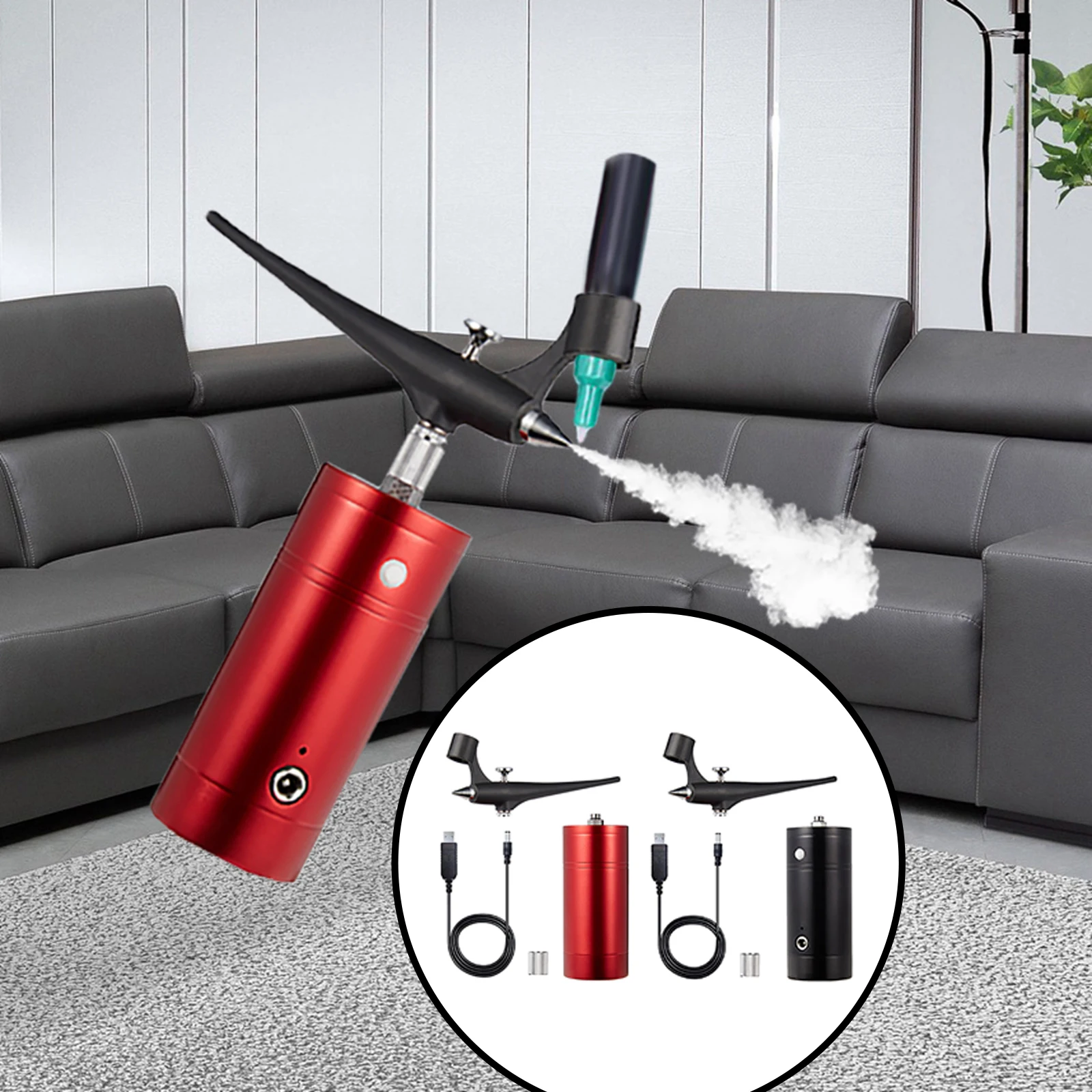 

Metal Airbrush Professional Airbrush Pen Handheld Cordless Rechargeable Spray Gun Air Compressor for Painting Cake Decoration