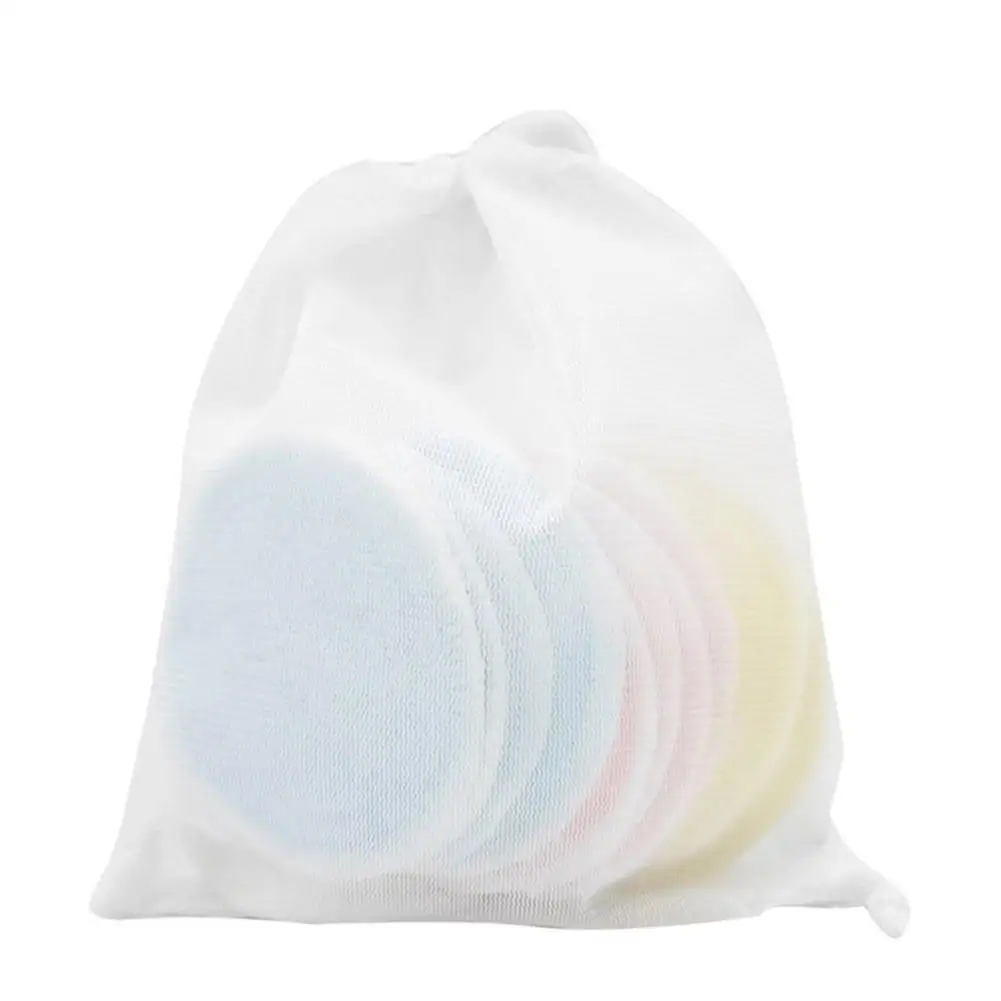 Подушечки для снятия макияжа многоразовые бамбуковые хлопковые моющиеся