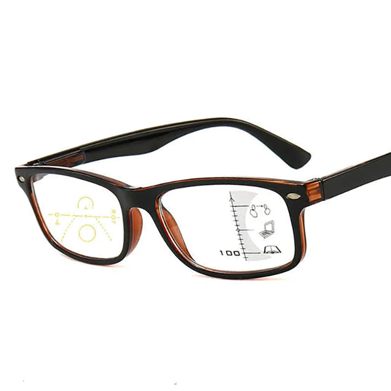 Прямоугольные многофокальные очки для чтения блок синий светильник