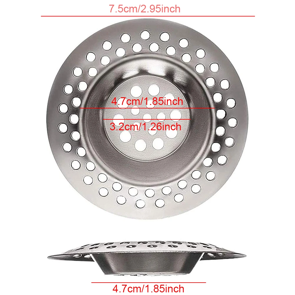 

2PCS Kitchen Sink Strainer Stainless Steel Kitchen Bathroom Drain Stopper Protector Kitchen Sink Accessories Kitchen Tools
