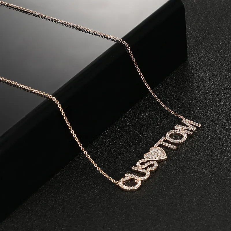 Yoiumit хрустальный кулон с именем на заказ ожерелье подвеской персонализированное