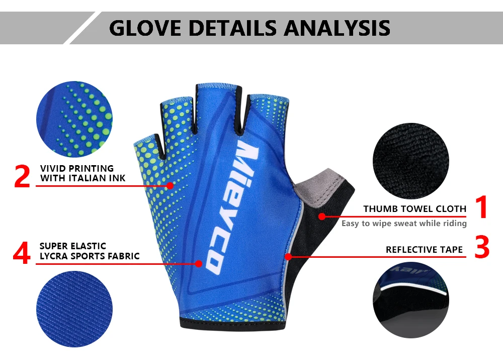 1 пара велосипедные перчатки Нескользящие гелевые для езды на велосипеде