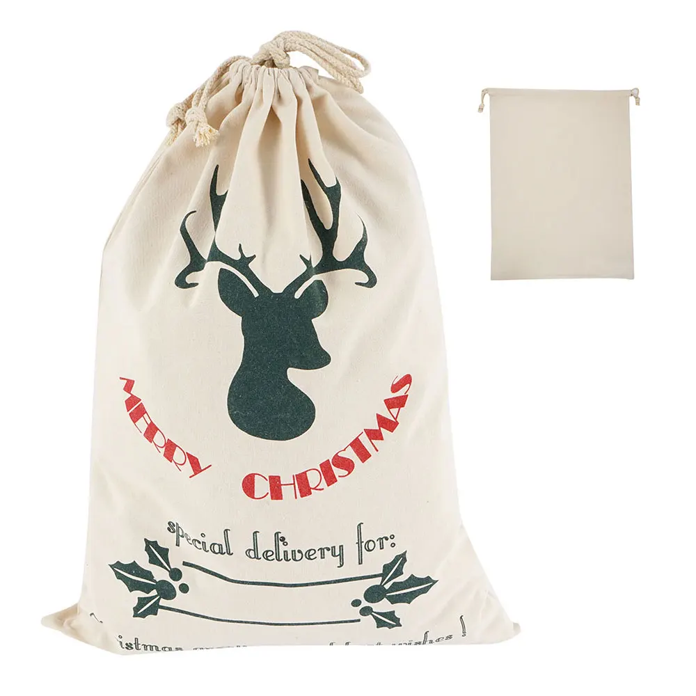 Рождественские подарочные пакеты новогодние мешки Санта Клауса