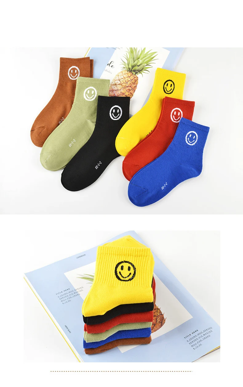 5 пар/6 пар в одной упаковке новые женские короткие носки однотонные стиле