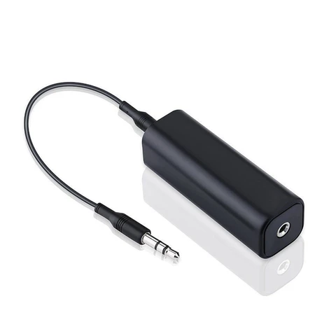 Пластик аудио кабель чистый звук фильтр 3,5 мм Aux анти-помех Портативный Шум изолятор контура заземления черный автомобильные аксессуары