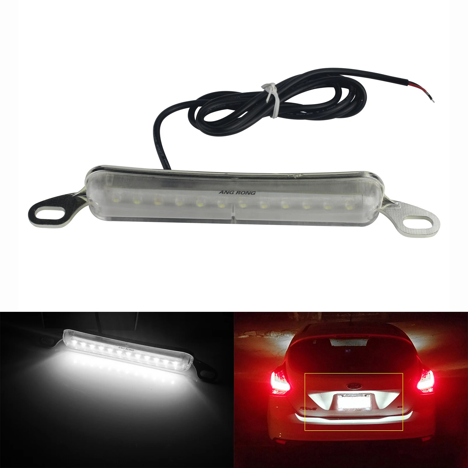 

12SMD светодиодный ная лампа для номерного знака, ксеноновая белая 6000K, с болтом, подходит для автомобиля 12 В