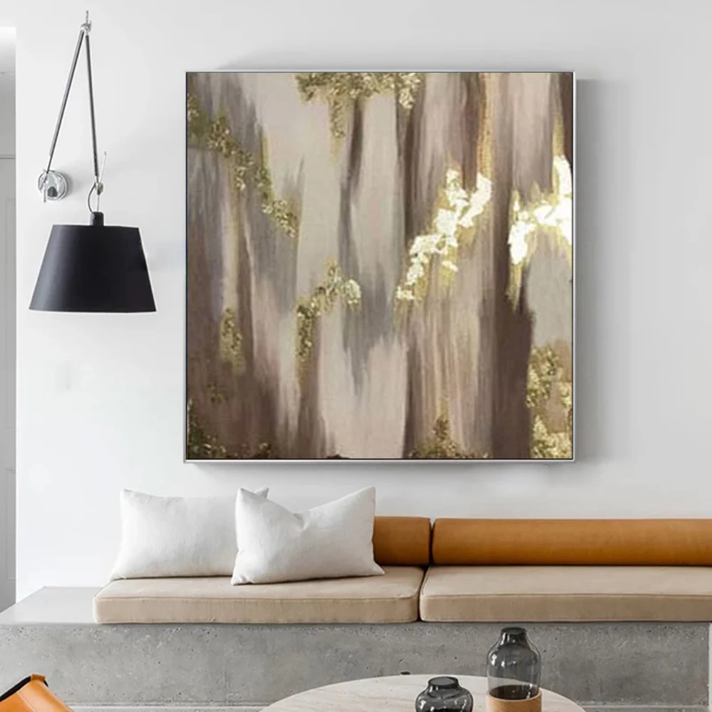 

Modern Abstract Art Oil Paintings Hand Painted Abstract Gold Oil Painting Picture For Living Room Home Decoration Wall Paintings
